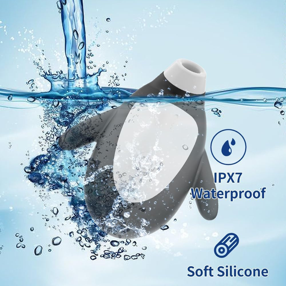 Clitoral Sucking Sex Toy,Womens Sex Toys Cute Penguin Clit Stimulator & Breast Sucker & Nipples Massager, Waterproof Rechargeable Adult Sex Toys Clitoral Vibrator for Women or Couple Pleasure