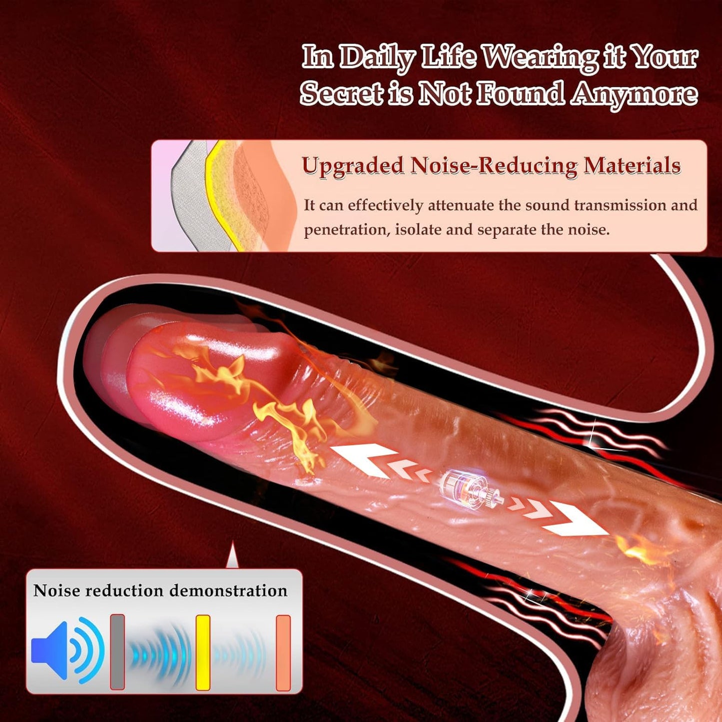 Thrusting Dildo Vibrator Sex Toys - 8.5" Realistic Dildos for G Spot Anal Stimulation with 3 Thrusting & 5 Vibration & Heating Mode, Silicone Dildo Remote Control Adult Toy for Women Couple