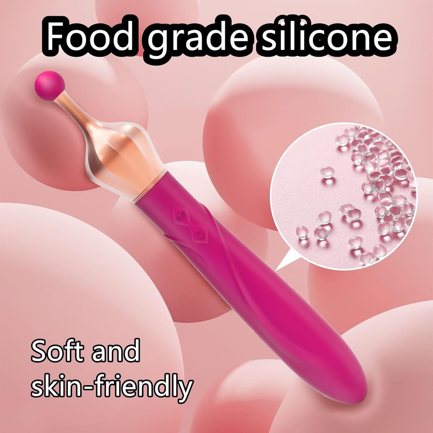 2024 Rose Adult Tool for Girls Ladies,Quiet Waterproof Massage Stick for Women_Vib-Rator Massager for Women USB Charging Gift for Her Rose01