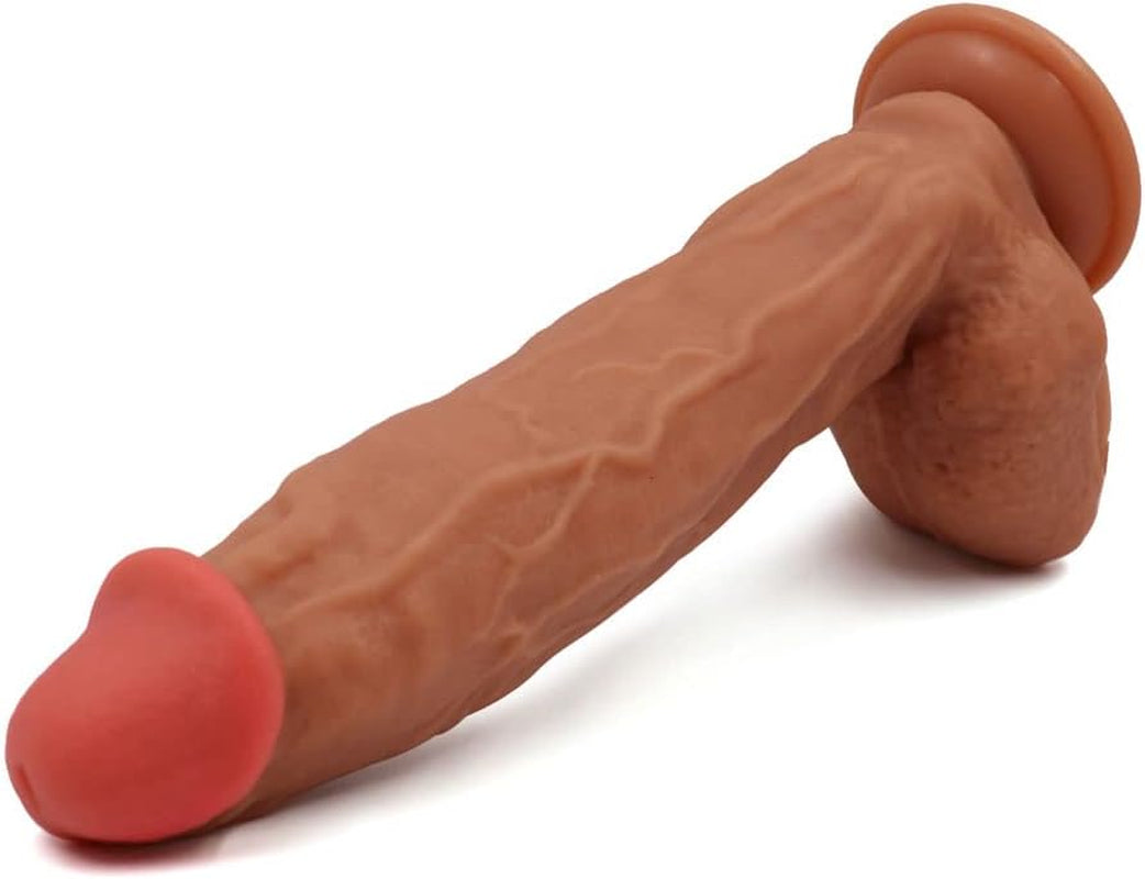 Huge Realistic Dildo with Suction Cup, Sex Toy for Woman-10.6 Inch Liquid Silicone Sex Toys for Male& Female’S G Spot, Anal Play Anus Butt Plug Large Big Thick Dildo Adult Toys