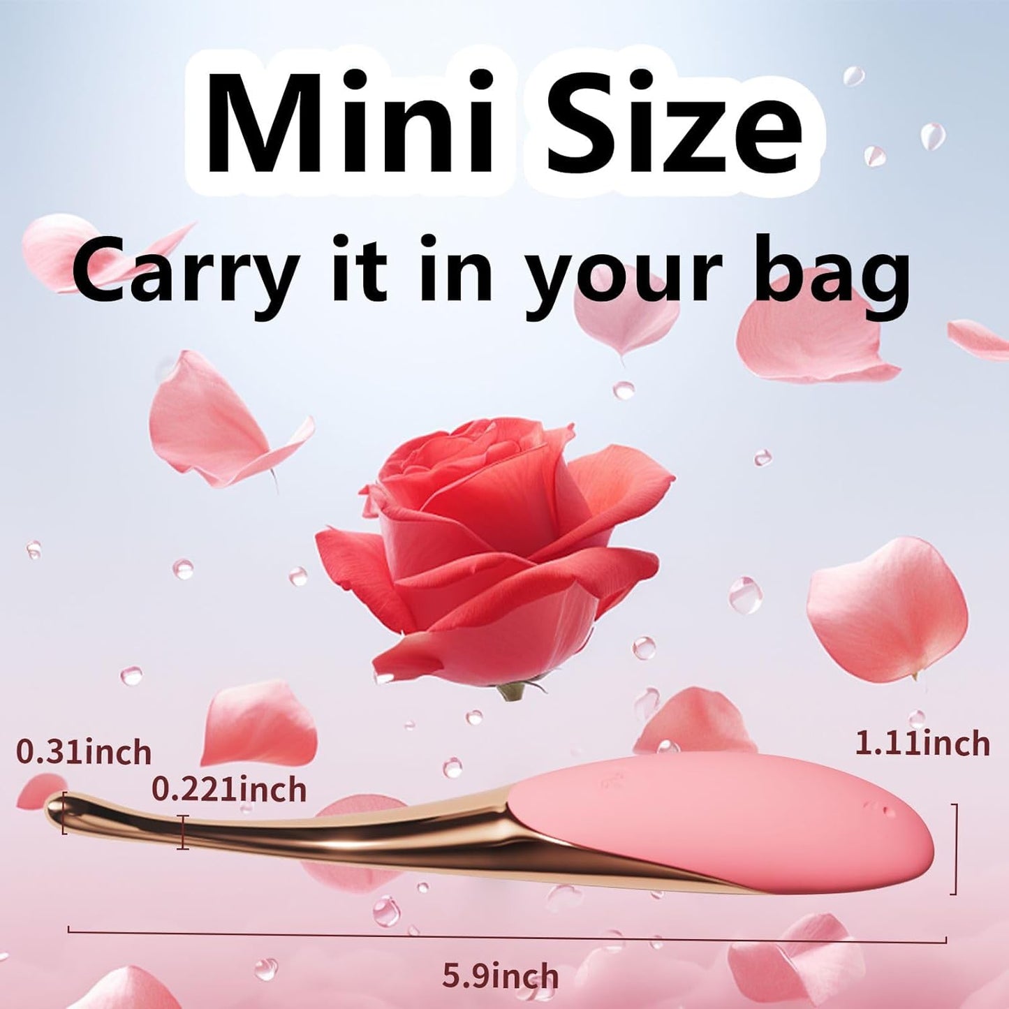 2024 New Upgrade Stimulator for Girls Ladies,Quiet Waterproof Massage Stick for Women_Vib-Rator Massage Rod for Women USB Charging Gift for Her Rose16