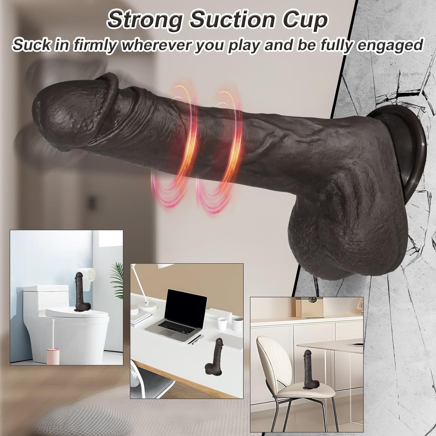 Thrusting Rotating G Spot Dildo Vibrator Sex Toys - Realistic Lifelike Silicone Suction Cup Thick Huge Dildos with 10 Modes for Anal Vagina Stimulation, Adult Female Sex Toys & Games for Women Couples