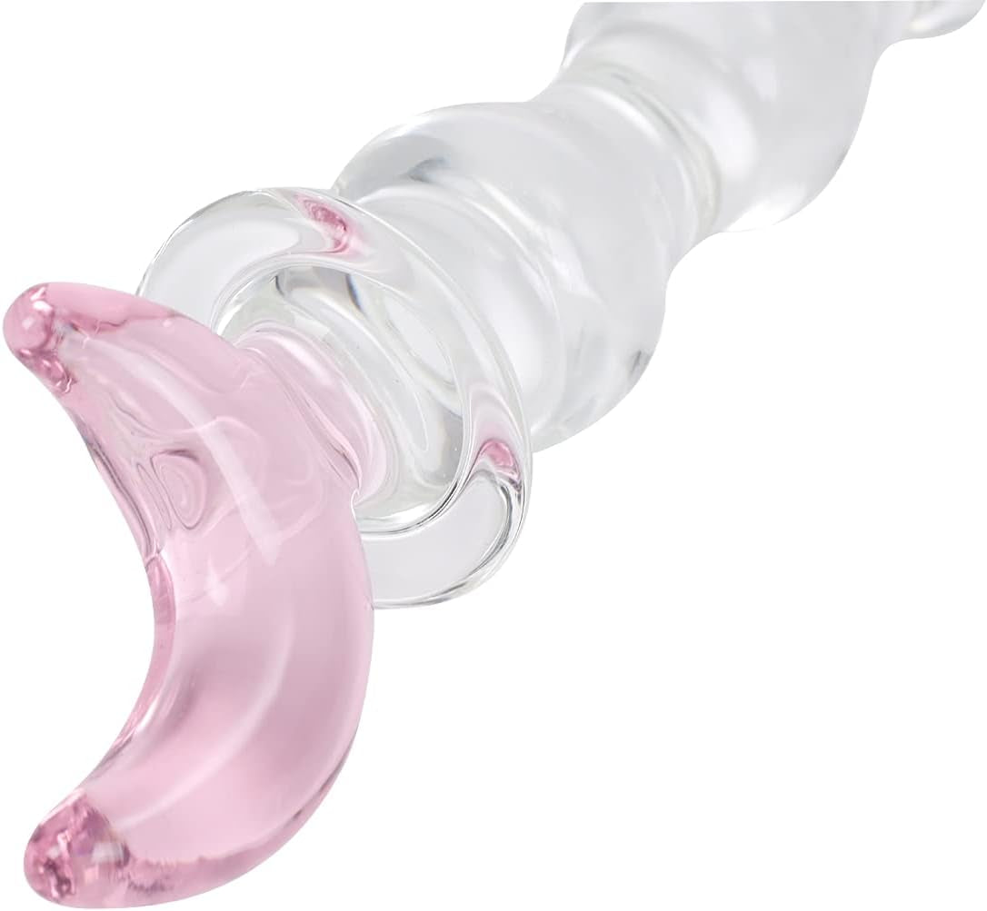 Moon Novelties Glass Dildo Crystal Penis Glass Wand G-Spot Stimulation Female Masturbator