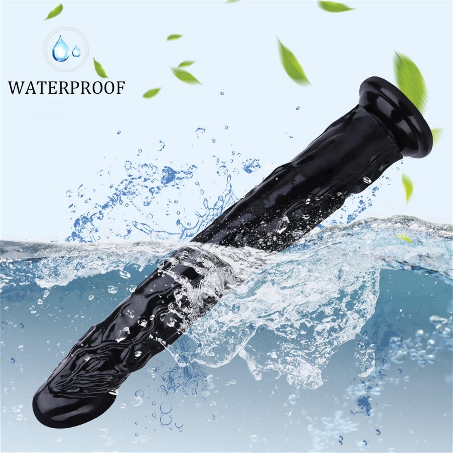13 Inch Long Realistic Dildo with Strong Suction Cup, Lifelike Flexible Thick Adult Sex Toys Huge Large Anal Dildos for Women - Black