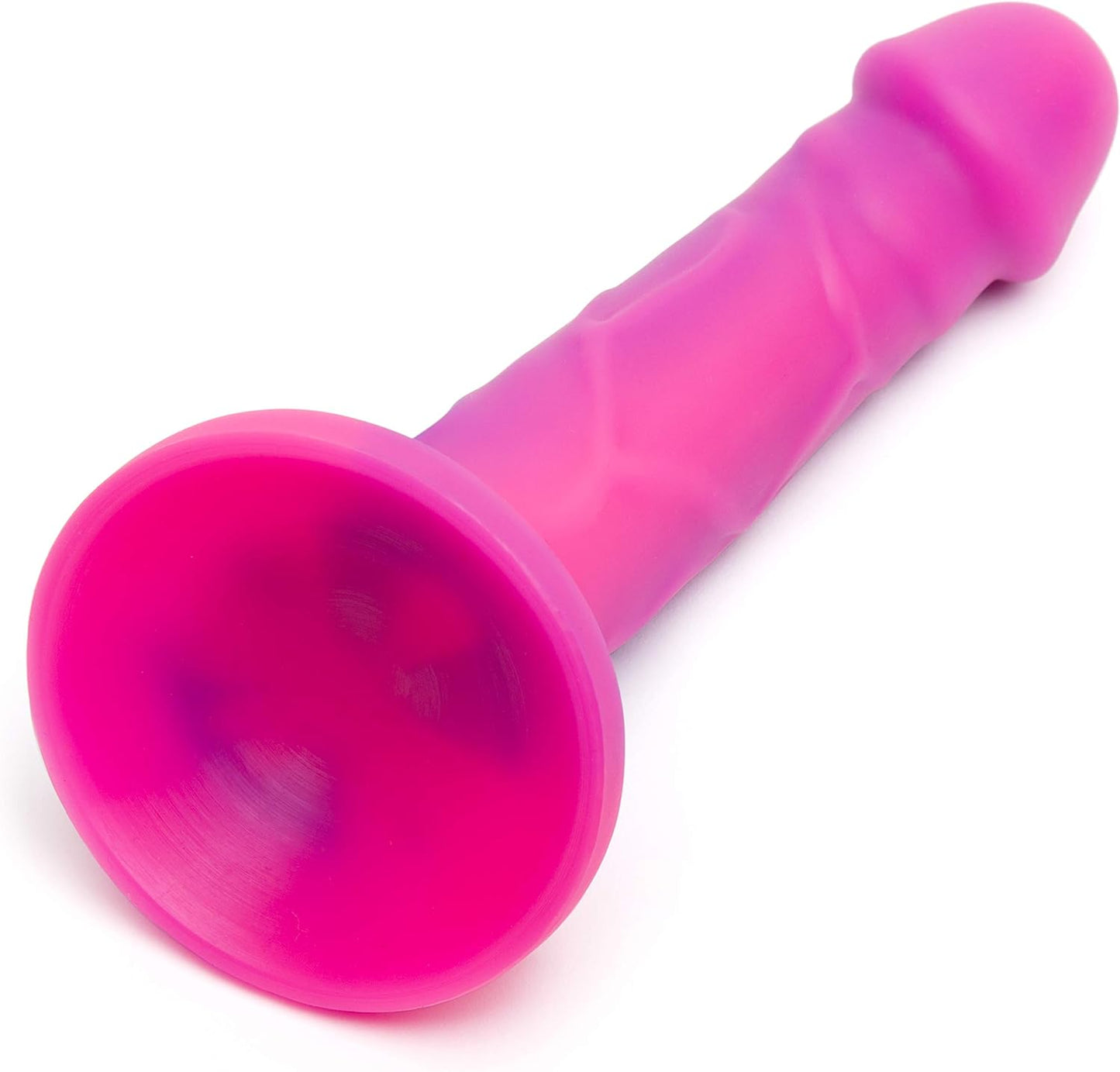 Lifelike Lover Luxe Realistic Dildo - 6.5 Inch Suction Cup Dildo for Women - Multicoloured Silicone Dildo - Harness Compatible - Waterproof - Pink Dildo