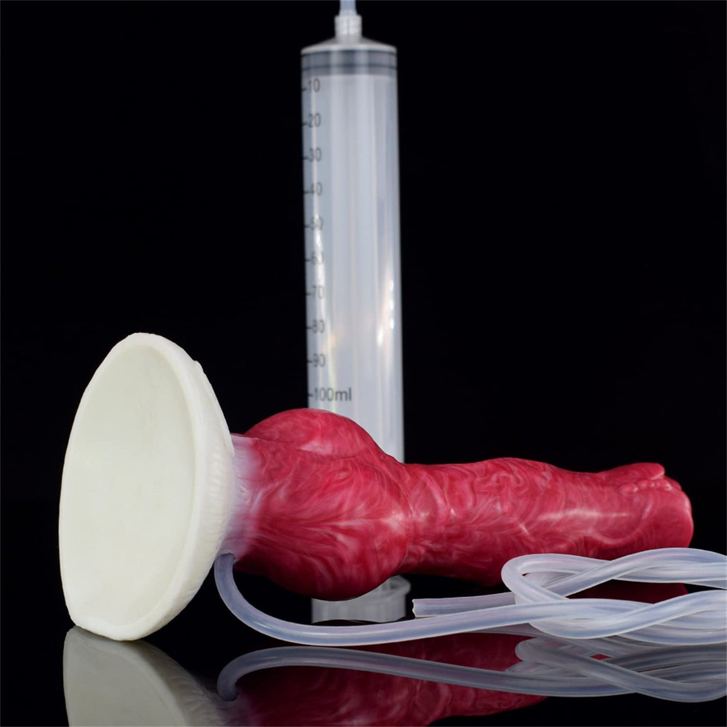 Lifelike Squirting Animal Dildo with Suction Cup Ejaculating Silicone Dog Dildos Anal Adult Sex Toys 8Inches