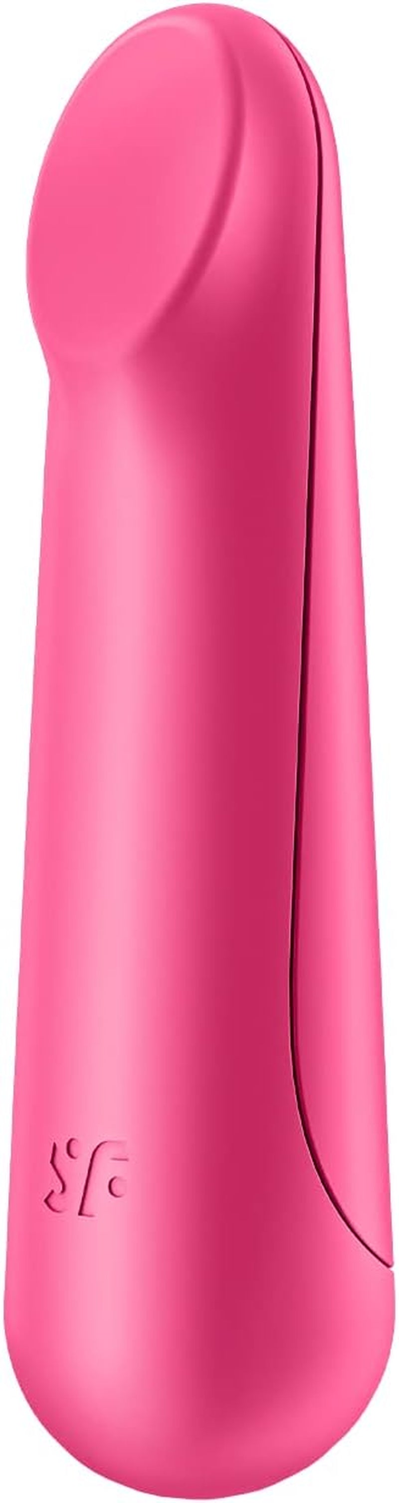 Ultra Power Bullet 3 Mini Bullet Vibrator - Clitoral Stimulator, Personal Massager, Flat Beveled Tip - Portable, Waterproof, Rechargeable, 9Cm (Red)