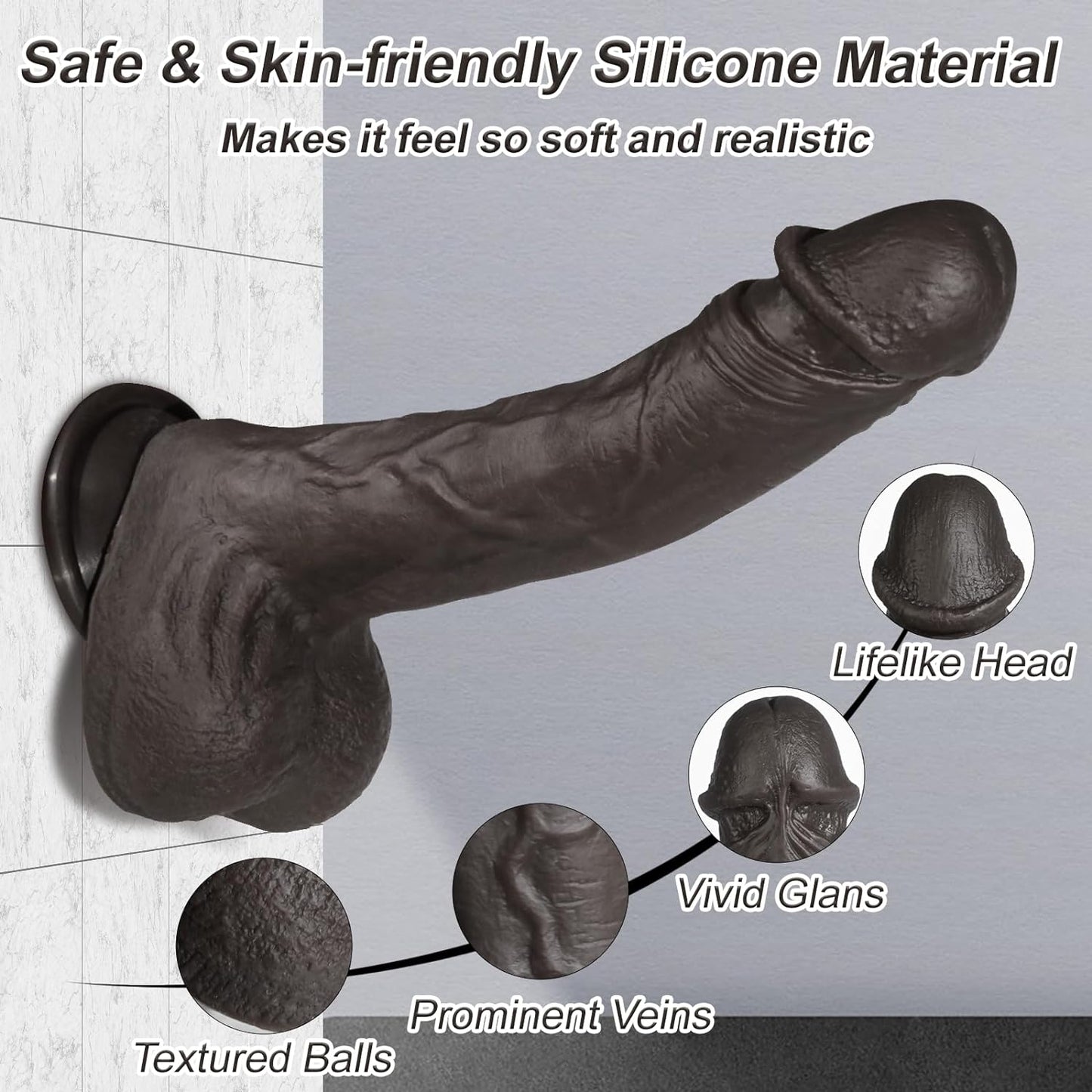 Thrusting Rotating G Spot Dildo Vibrator Sex Toys - Realistic Lifelike Silicone Suction Cup Thick Huge Dildos with 10 Modes for Anal Vagina Stimulation, Adult Female Sex Toys & Games for Women Couples