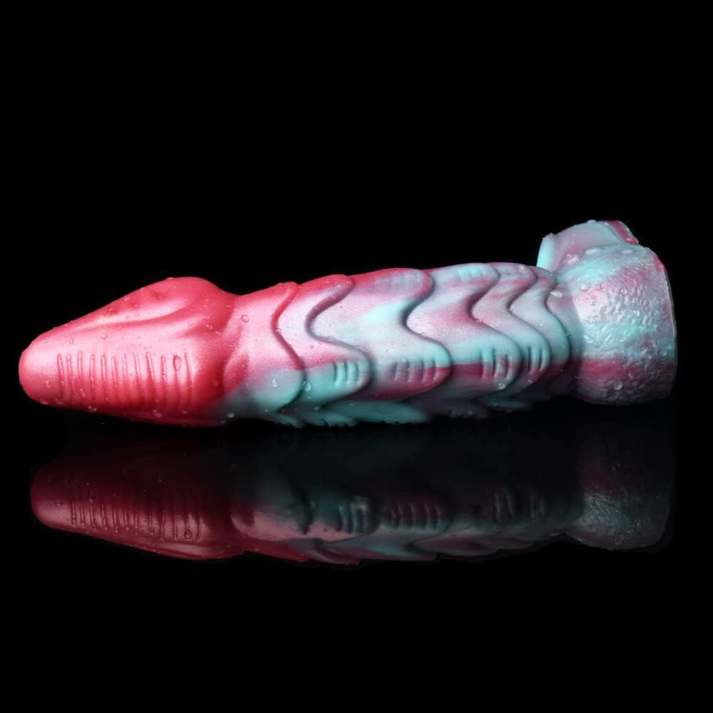8.27" Octopus Men Penis Sleeves Animal Penis Extender Sleeves, Silicone Penis Enlarger Sleeves with Penis Ring, Realistic Hollow Dildo Sleeve Male Adult Sex Toys (Color B)