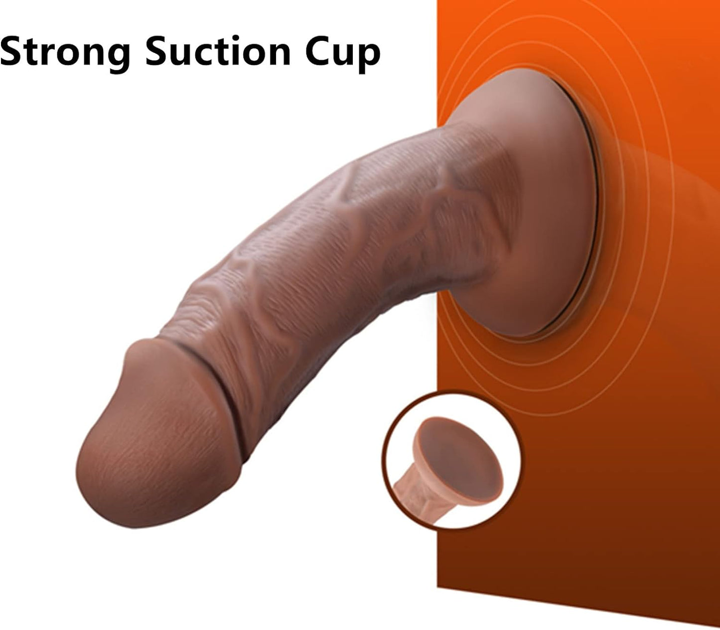 Big Thick Dildo with Strong Suction Cup for Hands-Free Play, Realistic Silicone Huge Dildos for Anal Play, Fake Penis Vagina G-Spot Stimulation Adult Sex Toy for Women and Men