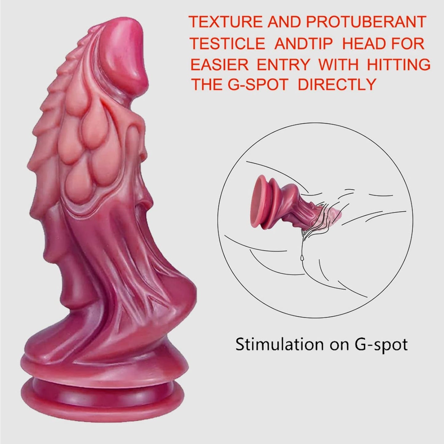 Realistic Big Dildo for Women - 7.5 Inches, Silicone, Waterproof, G-Spot & Anal Sex Toy, Soft Texture, Skinny & Flexible, Suitable for Women'S Big Toys, Couples' Games