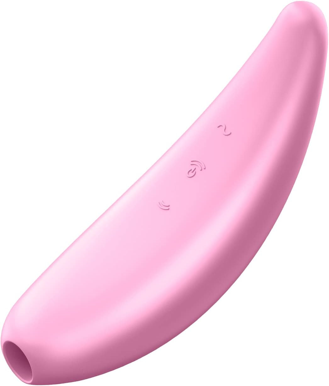 Curvy 3+ | Air-Pulse Clitoris Stimulating Vibrator | Connect App | 2 Motors | Clitoral Sucking Pressure-Wave Technology & Vibration | Waterproof (IPX7) | Rechargeable Battery | Skin-Friendly Silicone
