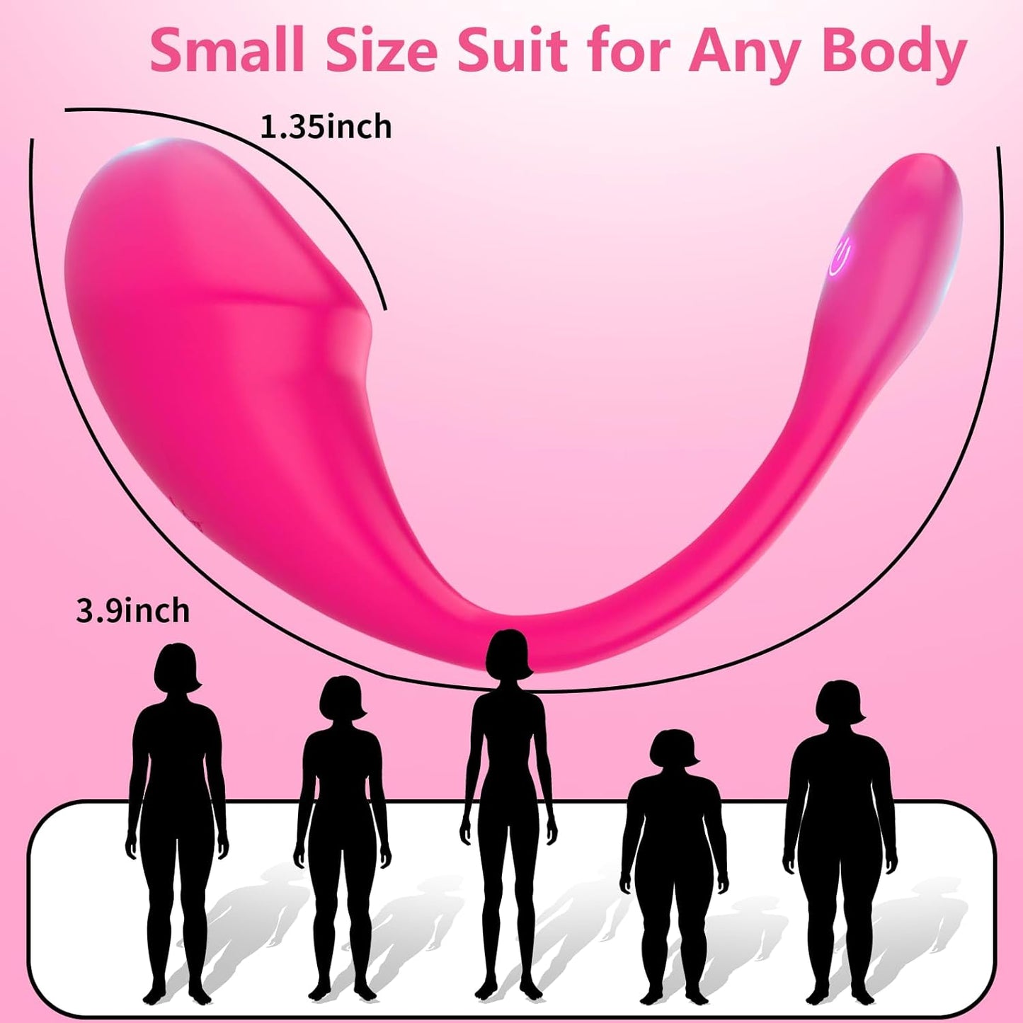 APP Control Massagers, Long Distance Silicone Wearable Massager for Relax, Waterproof Relax Powerful 9 Speeds,Usb Charging, Red