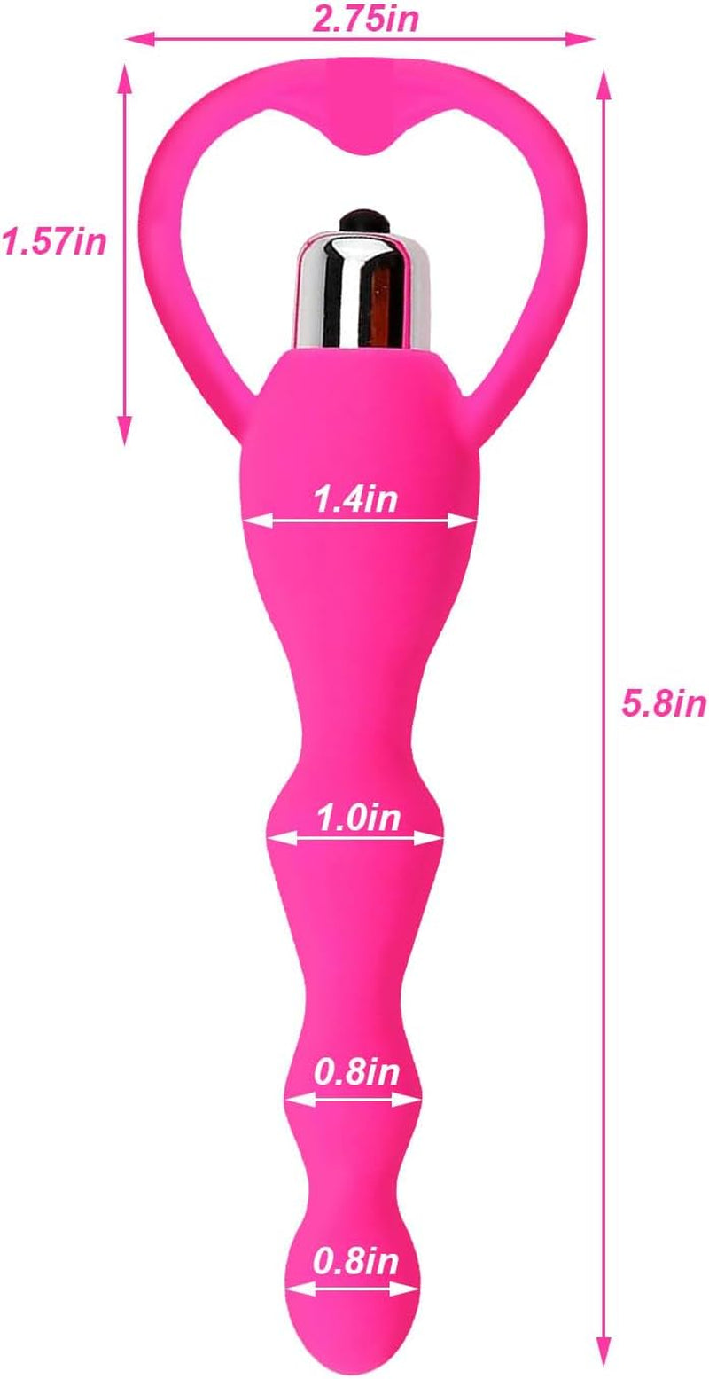 SJ19-5.81 Inch Pink Silicone Male Exercise Metal Crystal Diamond Beginner Plug Kit Is Unisex and Easy to Carry, Suitable for Beginners, Male and Female Couples