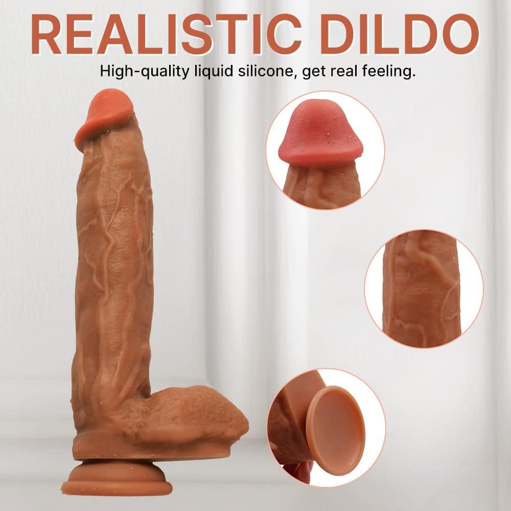 Huge Realistic Dildo with Suction Cup, Sex Toy for Woman-10.6 Inch Liquid Silicone Sex Toys for Male& Female’S G Spot, Anal Play Anus Butt Plug Large Big Thick Dildo Adult Toys
