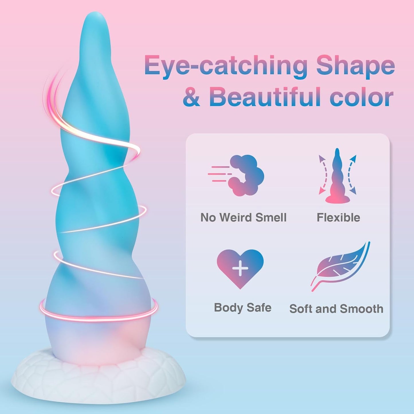 Huge Thick Monster Dildo for Women - 8.6 Inch Realistic Fantasy Big Silicone Anal Dildo with Strong Suction Cup, Soft Body Safe G Spot Dildo Prostate Massager Adult Sex Toys for Female and Couples