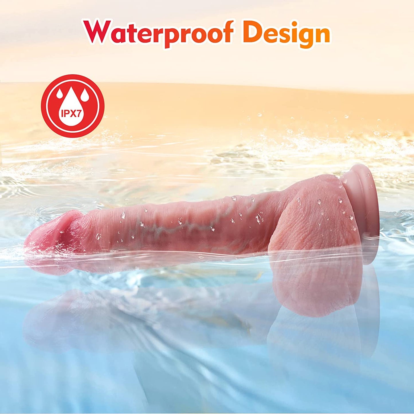 Thrusting Dildo Vibrator Sex Toys - Adult Sex Toys Realistic Penis G Spot Vagina Silicone Dildos Female Sex Stimulator with 7 Modes & Suction Cup, Adult Women Sex Toys & Games for Women Couples, 8.7"