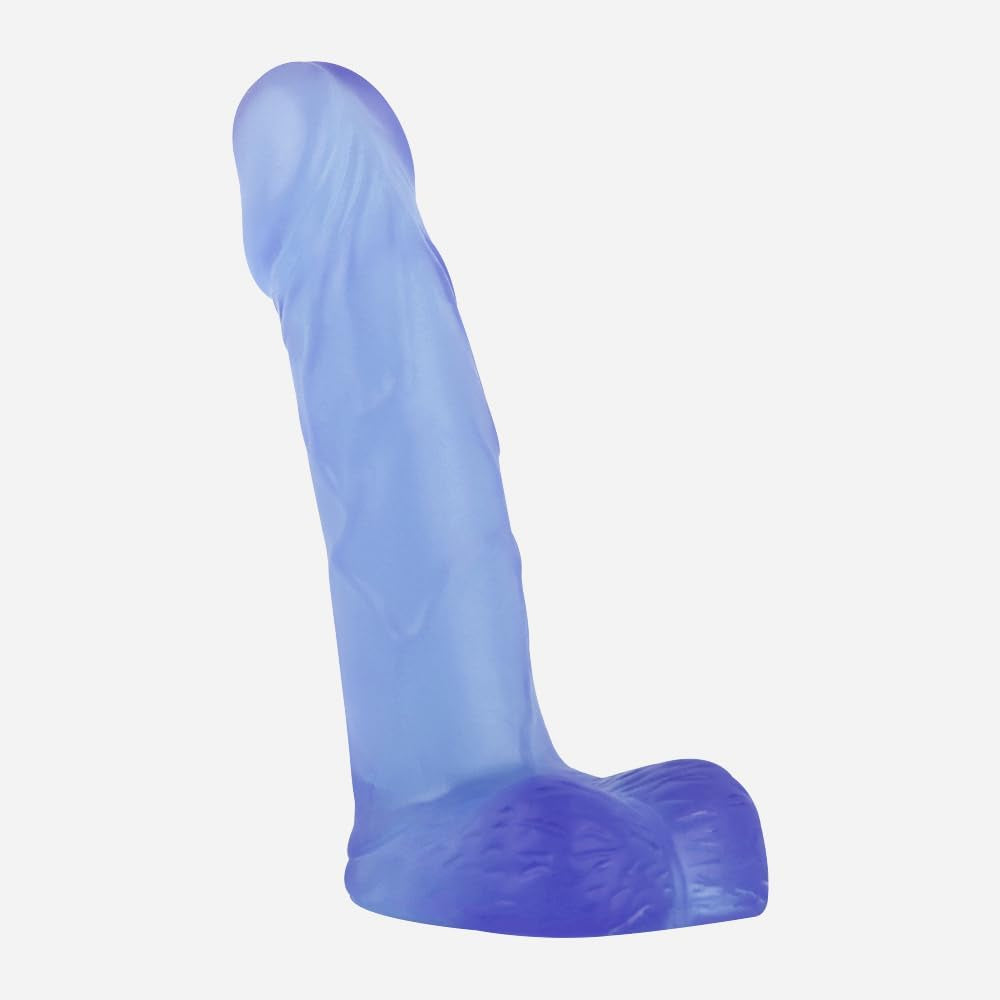 4.3 Inches Realistic Dildo for Beginners, Silicone Anal Dildos Lifelike Fake Penis for Women/Men/Gay, Adult Sex Toys for G Spot Stimulator Anal Plug Training Sets (Blue)