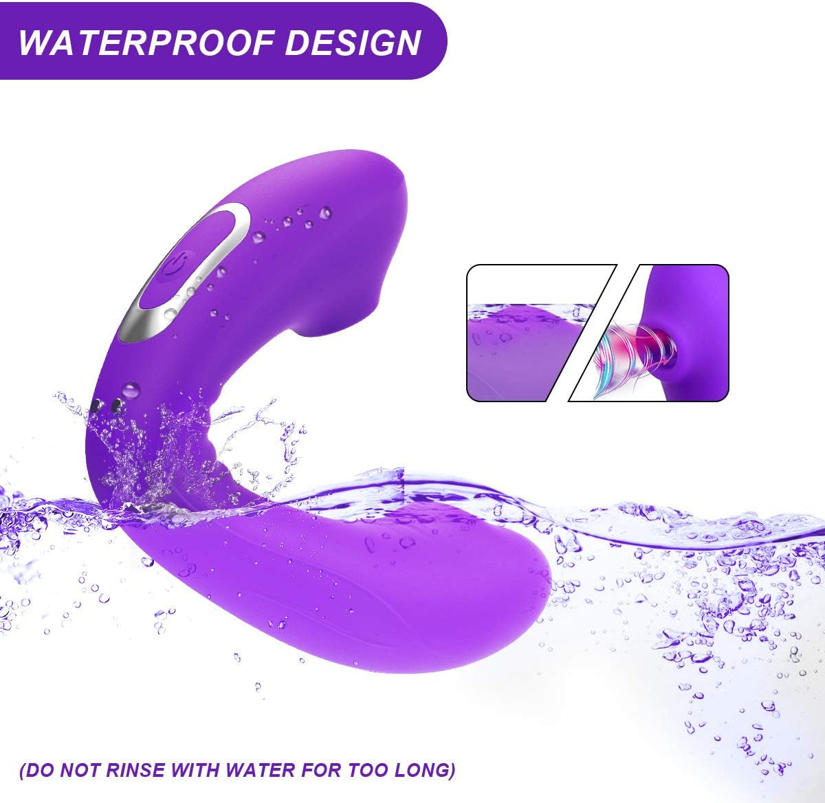 Mr. Octopus Sucking Vibrator, Nipple and Clitoris Stimulator, 2 in 1 Function, 10 Vibration Modes,Ipx7 Waterproof and Quiet Design, USB Magnetic Charging and Portable