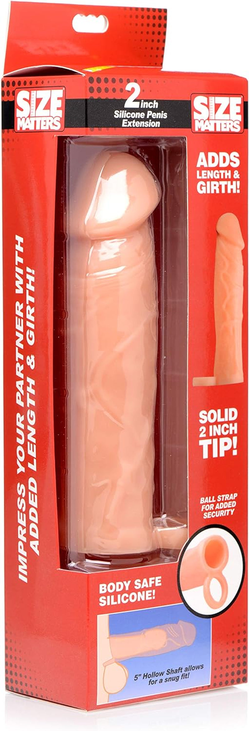 2 Inch Silicone Penis Extension 1 Count