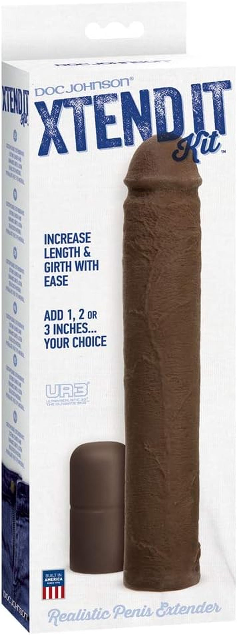 Xtend It Kit - Realistic and Customizable Penis Extension Kit - Add 1-To-3 Inches - Black