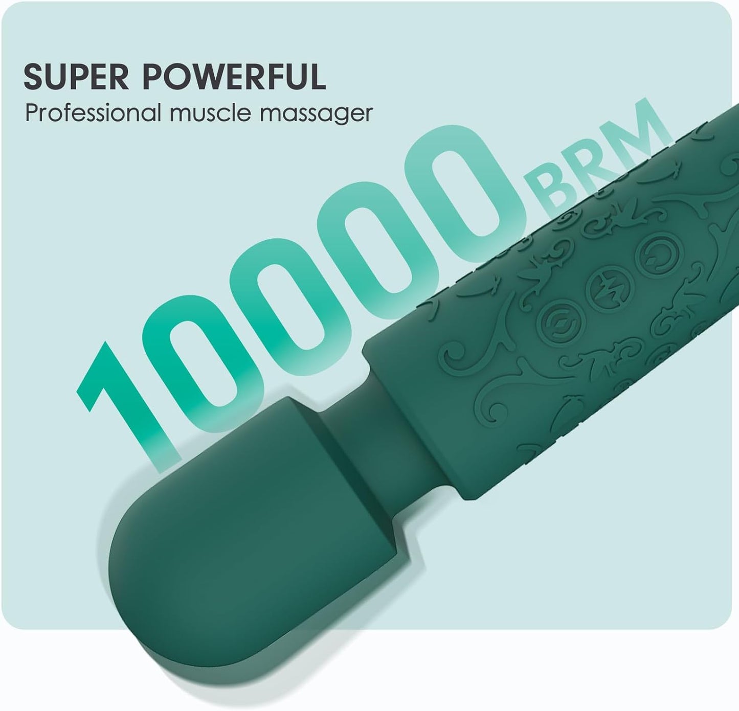 Electric Neck Massager, Rechargeable Handheld Waterproof Mini Massager, Green