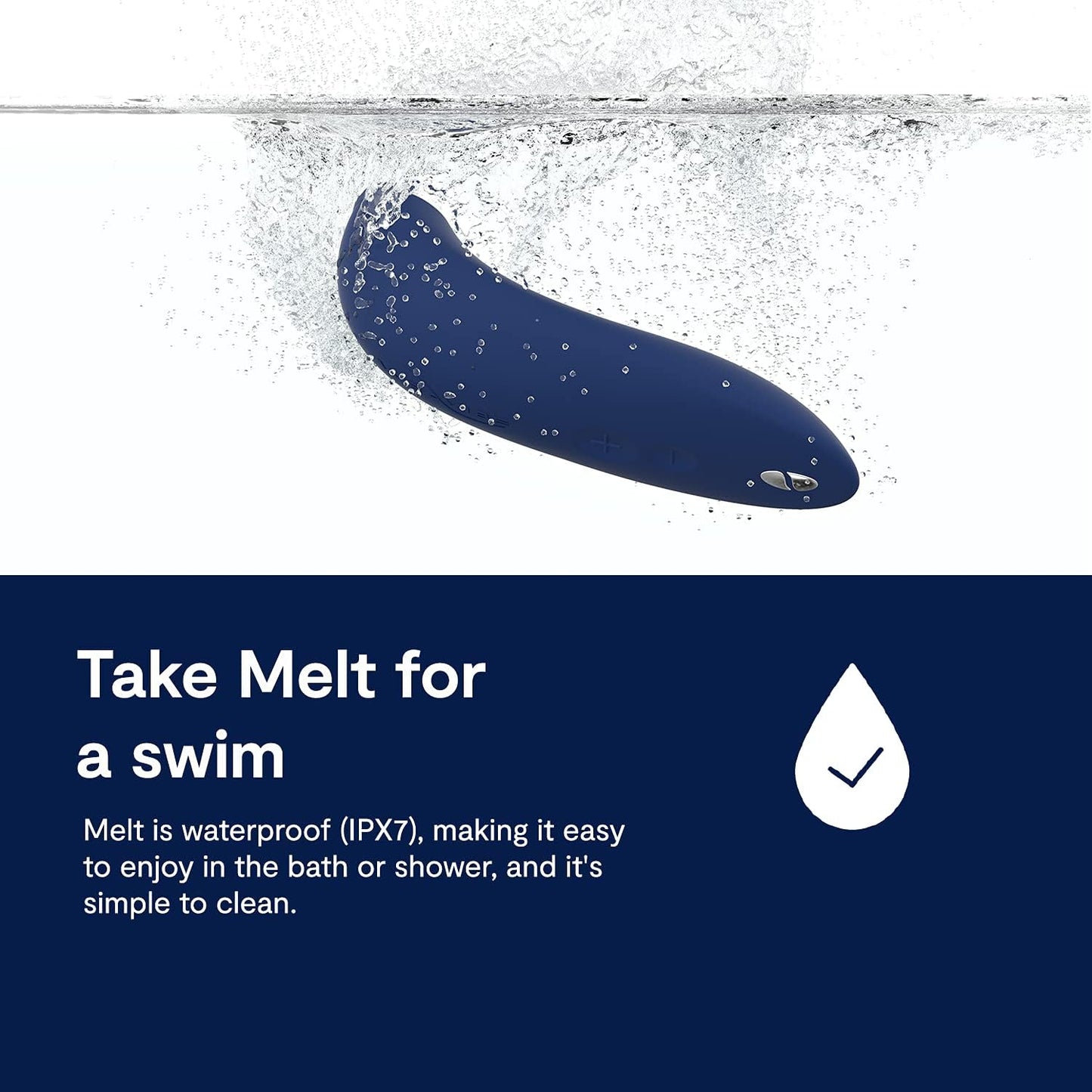 Melt Clitoral Sucking Toy for Couples - Clit Stimulator with 12 Suction Speeds - Waterproof Sucker Vibrator - App Controlled - Rechargeable Vibrating Adult Sex Toys for Women - Midnight Blue