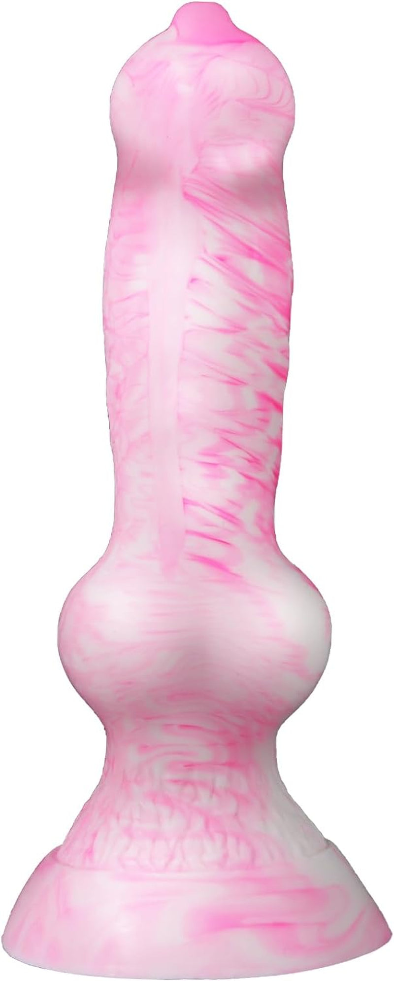 7"Beginner Dog Knot Small Dildo,Realistic Silicone Animal Dildo with Strong Suction Cup, Fantasy Monster Colorful Creature Thin Pink Dildos, Wolf Penis Anal Plug Sex Toy for Women Men Couple Play Game