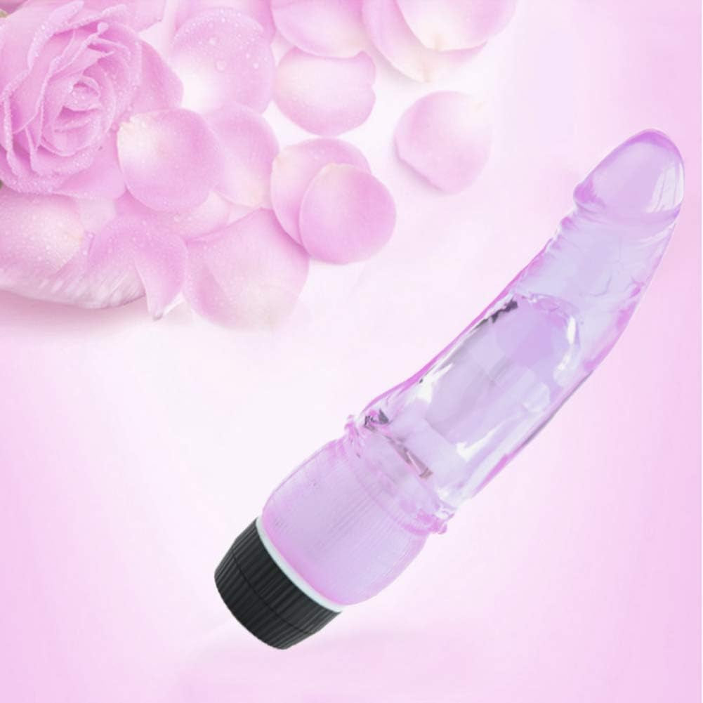 G-Spot Vibrator Dildo, Jelly Multi Speed Penis Unisex Masturbation Orgasm for Men Women  (Purple)