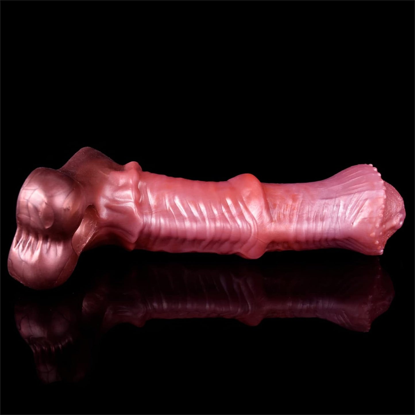 8.07In Horse Penis Extender Sleeve Men Penis Enlargement Sleeve: Silicone Penis Sleeve Enlarger with Cock Ring, Realistic Animal Cock Sleeve Men Adult Sex Toy (Brown)