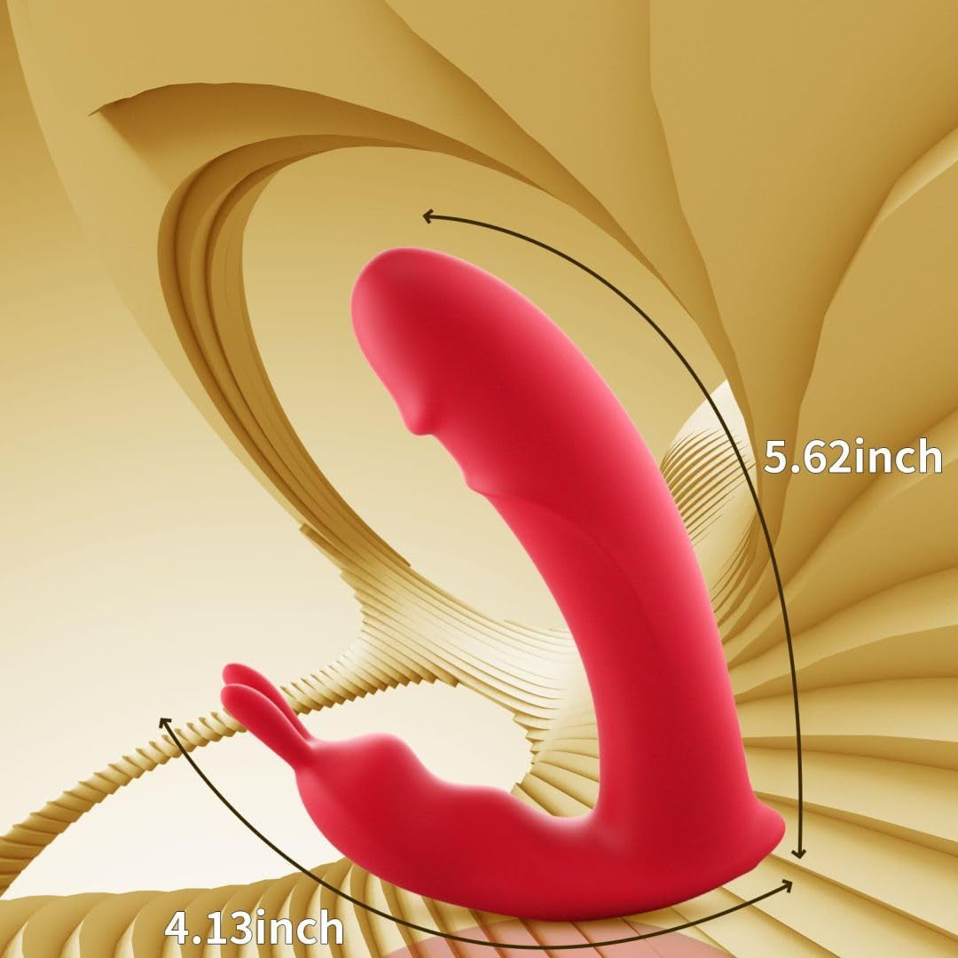 APP Control Rabbiting Ears Eggss-Shaped Passion Red Wearable Panty for Women and Couples Waterproof Toyware_A16