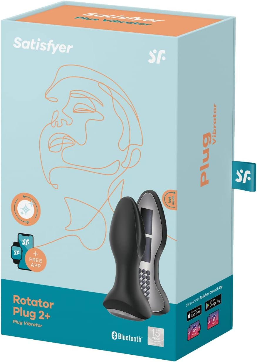 Rotator Plug 2+ Connect App | Anal Vibrator | Unisex | Waterproof (IPX7) | Rechargeable Battery | Skin-Friendly Silicone