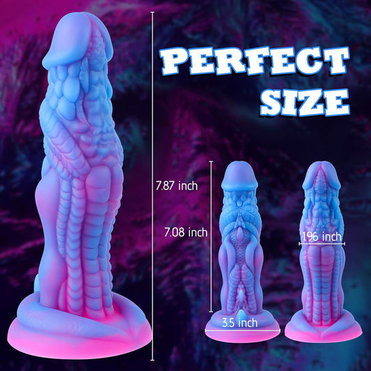 7.8 Inch Monster Dildo,Realistic Dildo Huge Dragon Dildo with Strong Suction Cup for Hands-Free Play,Dildos Anal Toys G-Spot Adult Sex Toy for Man and Woman, Vagina and Anal Sex Toy for Couple.