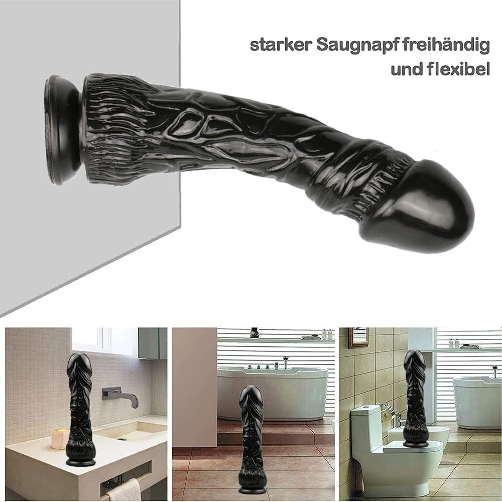 9.25 Inch Realistic Big Thick Dildo for Women, Lifelike Penis Skin-Friendly Flexible Silicone Adult Sex Toy with Powerful Suction Cup Anal Dildos for Women & Games