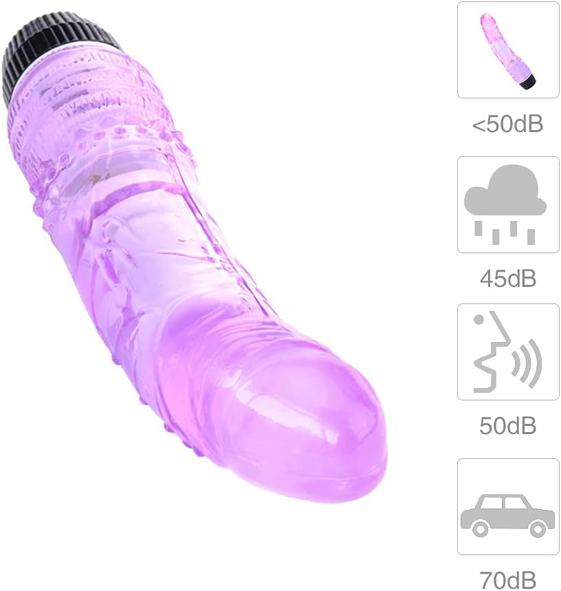 G-Spot Vibrator Dildo, Jelly Multi Speed Penis Unisex Masturbation Orgasm for Men Women  (Purple)