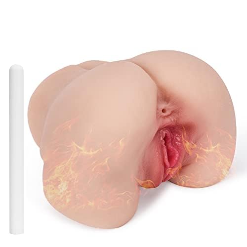 6.6LB Male Masturbator Sex Doll Pocket Pussy Sex Realistic Butt with Vaginal Anal Sex Stroker, Adult Toys Love Dolls Female Torso Hip Male Sex Toys for Men’s Sex Pleasure (Heated, 6.6LB)