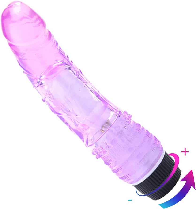 G-Spot Vibrator Dildo, Jelly Multi Speed Penis Unisex Masturbation Orgasm for Men Women  (Purple)
