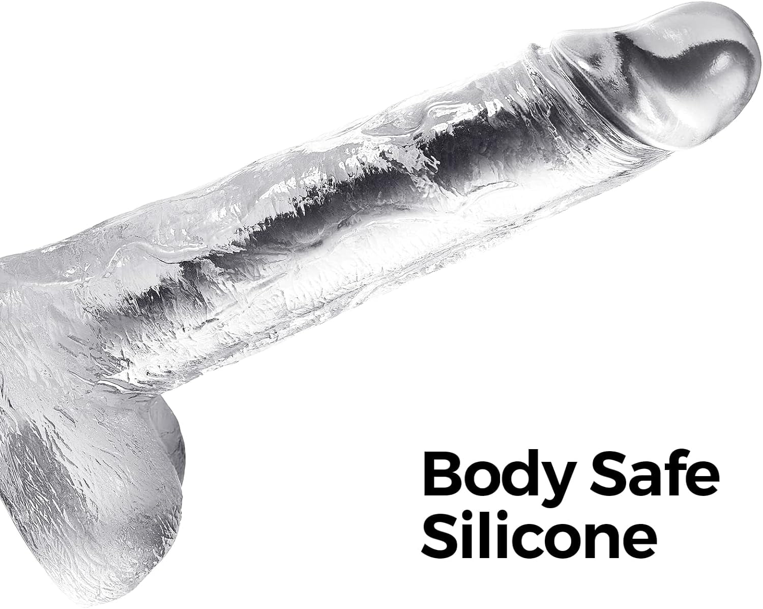 Realistic Big Dildos Feels like Skin, Suction Cup Dildo for Hands-Free Play,Sex Toys Clear Dildos (8")