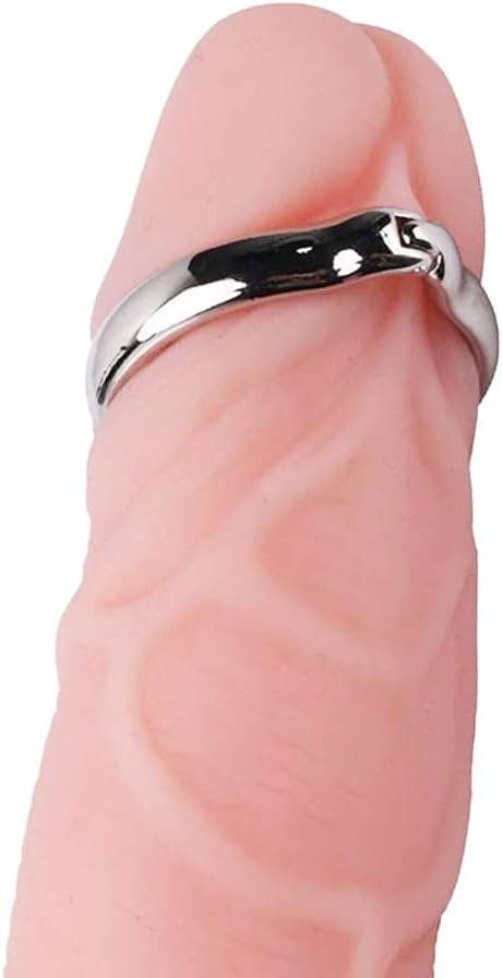 FST Metal Cock Ring Adjustable Width Penis Ring Delayed Ejaculation Enhanced Erection Bondage Ring Adult Sex Toys for Male (Medium)