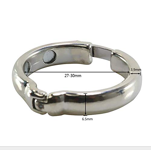 Adjustable Size (27-30mm) Stainless Steel Metal Ring Men's Recovery Ring -