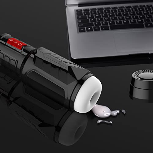 Automatic Masturbator Cup for Male with 7 Oral Sucking &7 Vibration Modes, Electric Pocket Pussy Blowjob Stroker with Moan, Vibrating Penis Masturbation Sex Toy with Powerful Suction (Black)