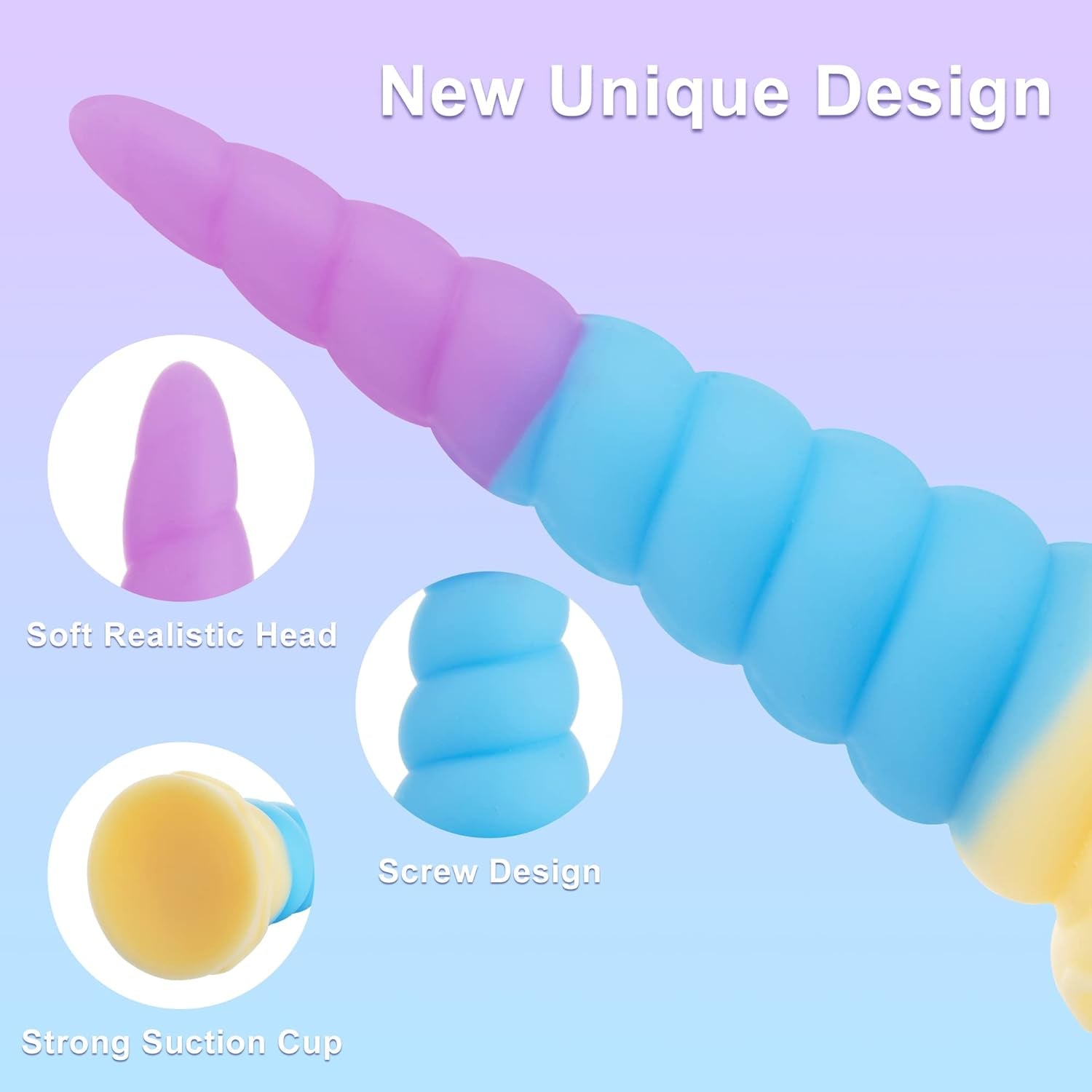 7.7 Inch Realistic Beginner Monster Dildo,With Strong Suction Cup for Hands-Free Play, Liquid Silicone G Spot Dragon Dildo Prostate Massager Adult Sex Toys for Women, Men