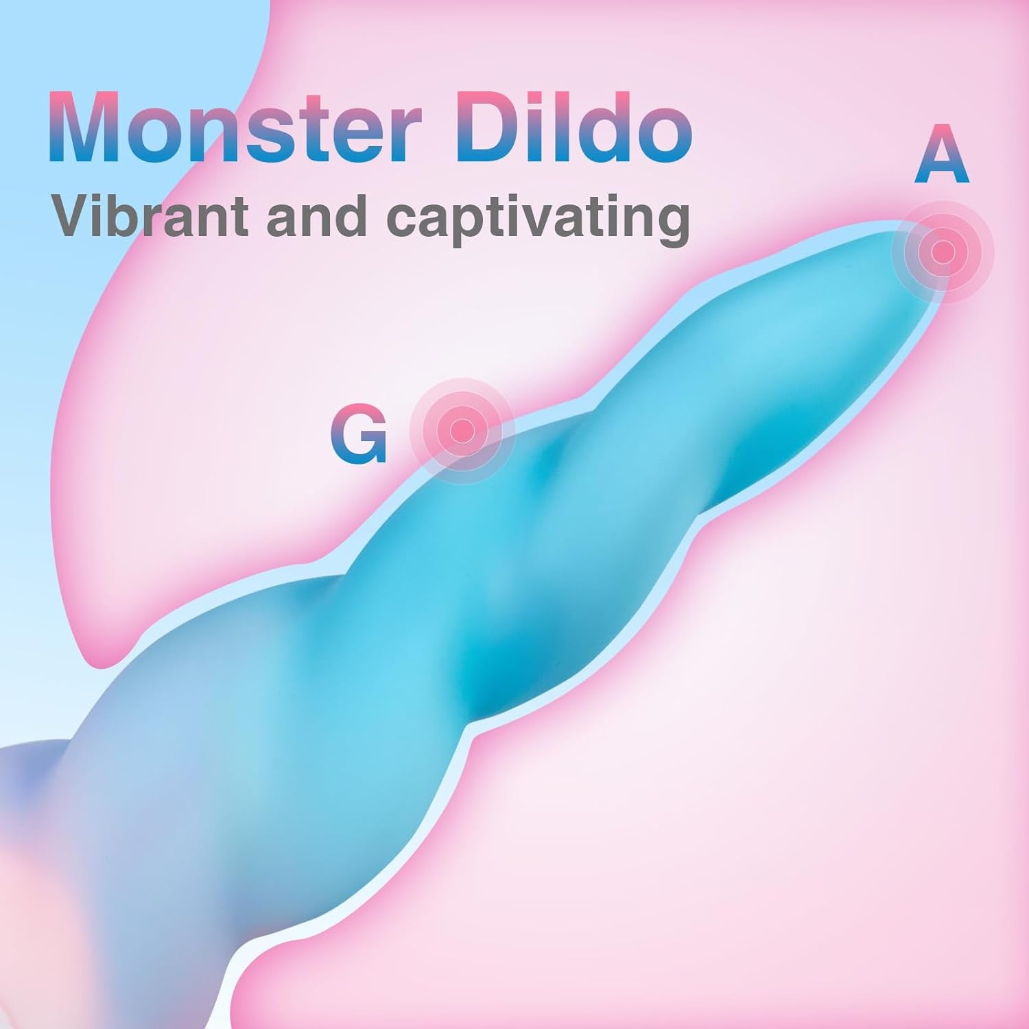 Huge Thick Monster Dildo for Women - 8.6 Inch Realistic Fantasy Big Silicone Anal Dildo with Strong Suction Cup, Soft Body Safe G Spot Dildo Prostate Massager Adult Sex Toys for Female and Couples