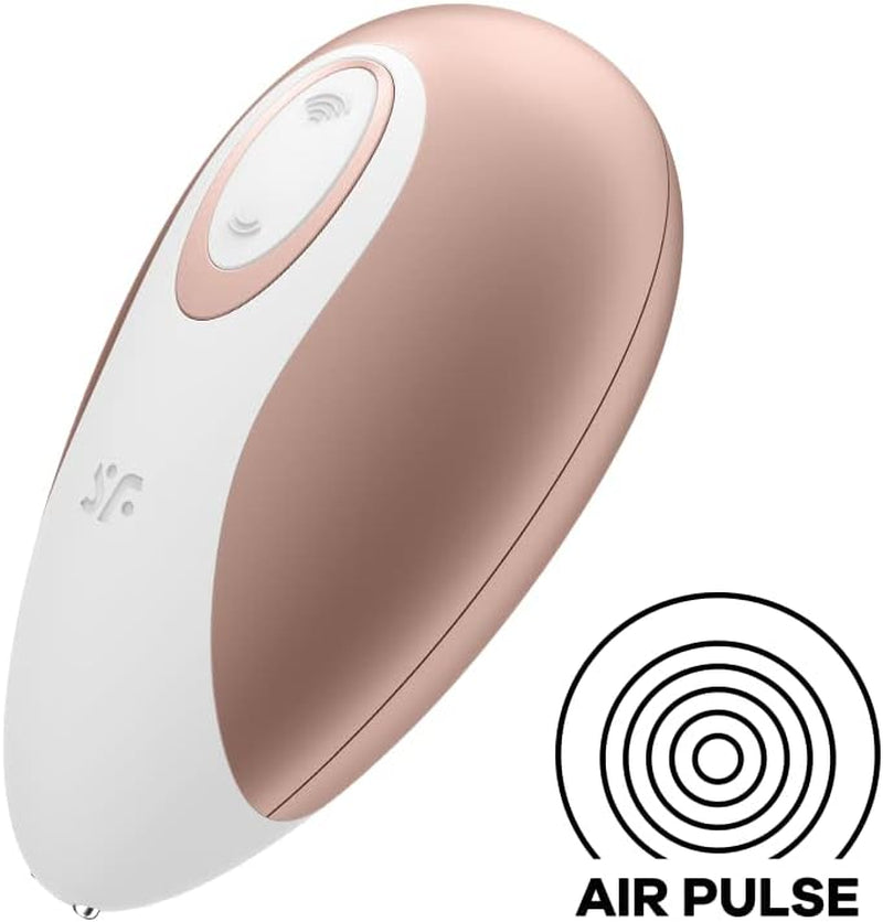 Deluxe | Air-Pulse Clitoris Stimulator | Non-Contact Clitoral Sucking Pressure-Wave Technology | Waterproof (IPX7) | Rechargeable Battery | Skin-Friendly Silicone