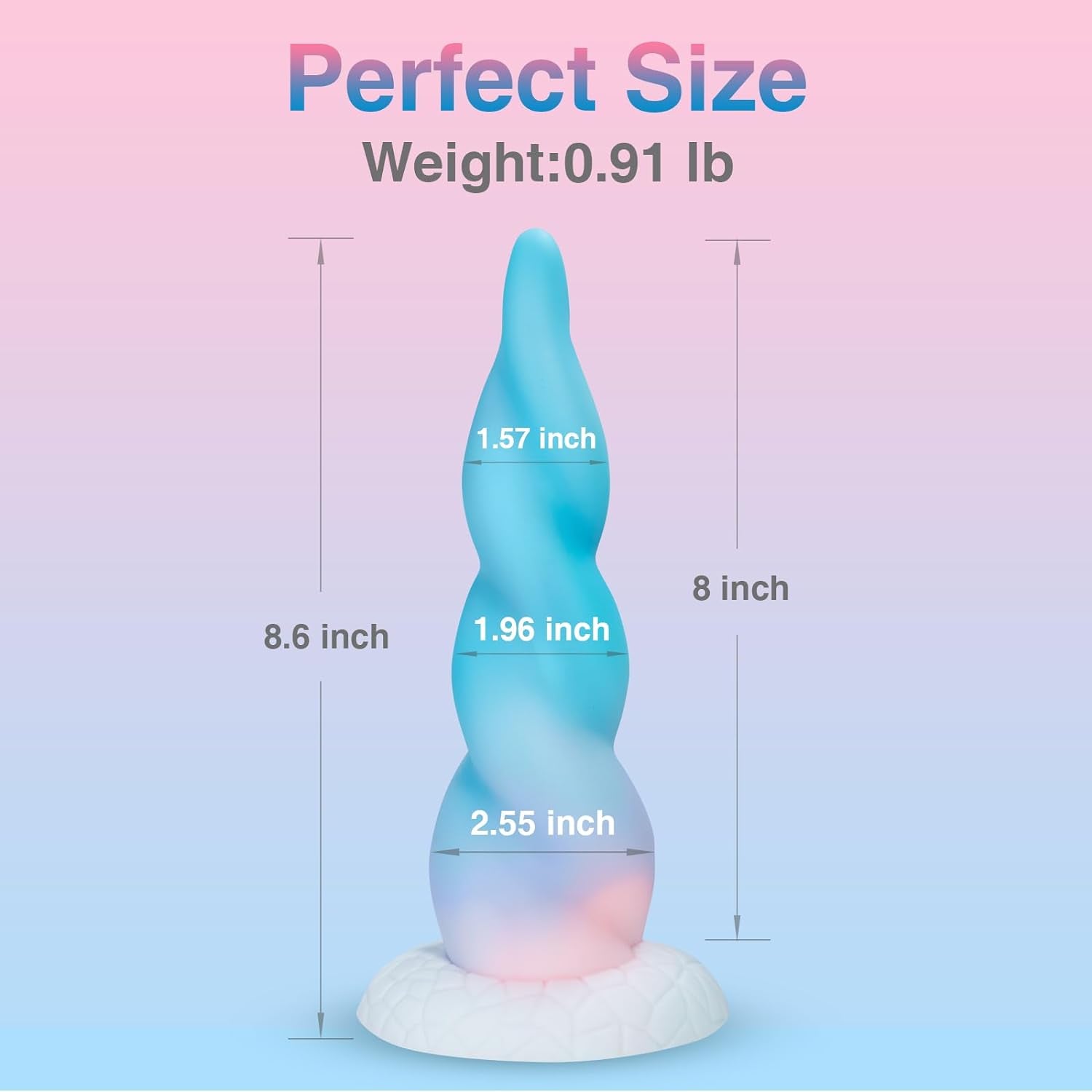 Huge Thick Monster Dildo for Women - 8.6 Inch Realistic Fantasy Big Silicone Anal Dildo with Strong Suction Cup, Soft Body Safe G Spot Dildo Prostate Massager Adult Sex Toys for Female and Couples