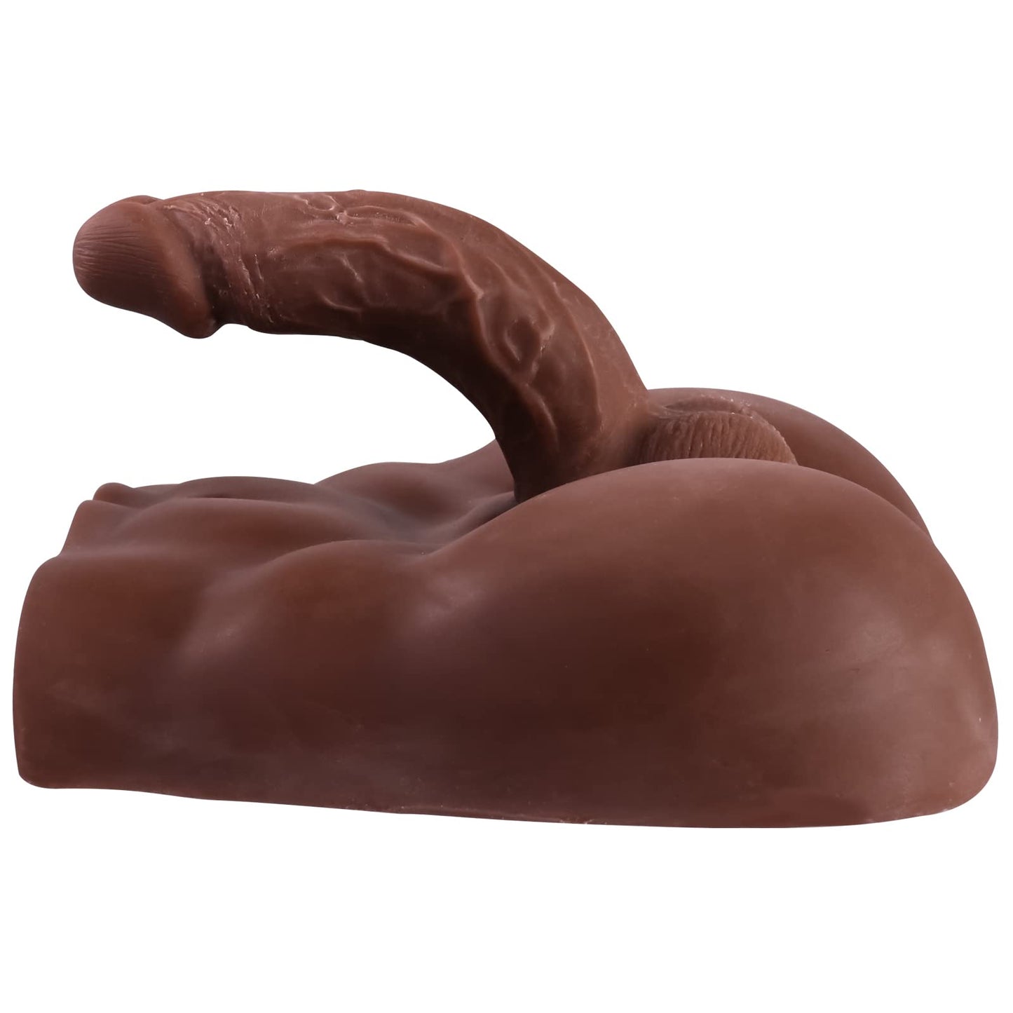 Hliang Dildo Sex Dolls - Lifelike 3D Torso Masturbation Dildo and Vaginal Love Dolls Realistic Sex Toys for Women Couple (Dark Brown)