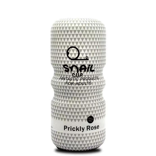 Silicone Men Masturbator - Snail Aircraft Cup Masturbator - Pocket Pussy Stroker with Realistic Mouth Textured Structure for Deepthroat and suction feel for Men Penis Training and Blowjob (Grey)