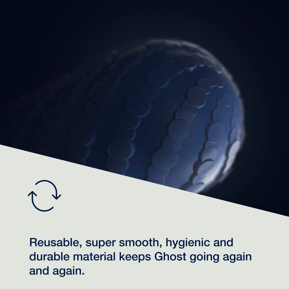 Arcwave Ghost Male Stroker - Male Masturbator with 4 Inch Reversible Sleeve - Multi-Textured Penis Sleeve - Clean Tech Silicone - Reusable & Easy Clean Adult Sex Toy - Blue
