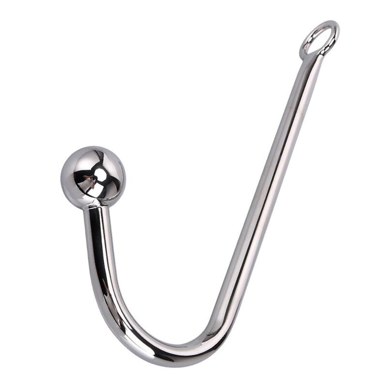 Anal Hook Sex Toys Stainless Steel Solid Metal Anal Hook for LoverUnisex Rope Hook Products with 1 Bead