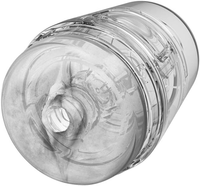 Doc Johnson Main Squeeze - POP-OFF - OPTIXâ„¢ - Palm Sized Variable Pressure ULTRASKYNâ„¢ Compact Stroker - Dual Entry - Squeezable grip allows users to control pressure & suction - Crystal Clear